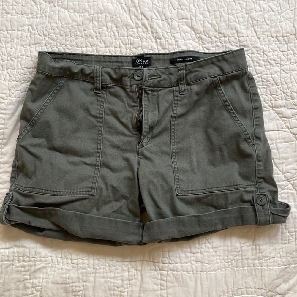 Green Utility Shorts